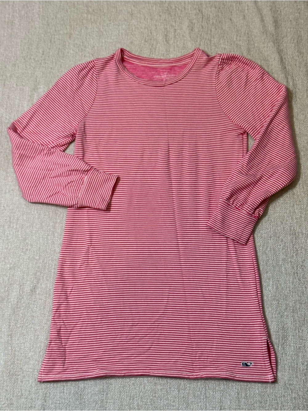 Vineyard Vines Girls M 10-12 Pink Stripe Dress Preppy Coastal Nautical